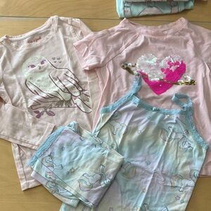 ESME‎ Kids Girl  PJs Set - Size 5 two Jack and Jill t-shirts size 4